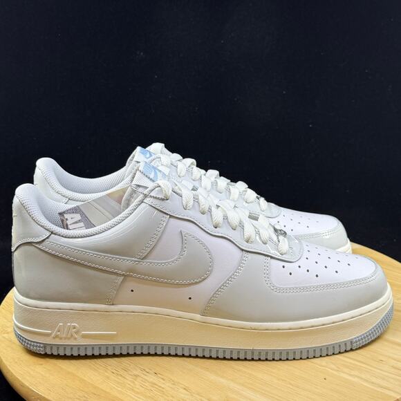 Nike Air Force 1 \'07 White Photon Dust Sail Patent Leather IH4461 100 Size 12 main image 3